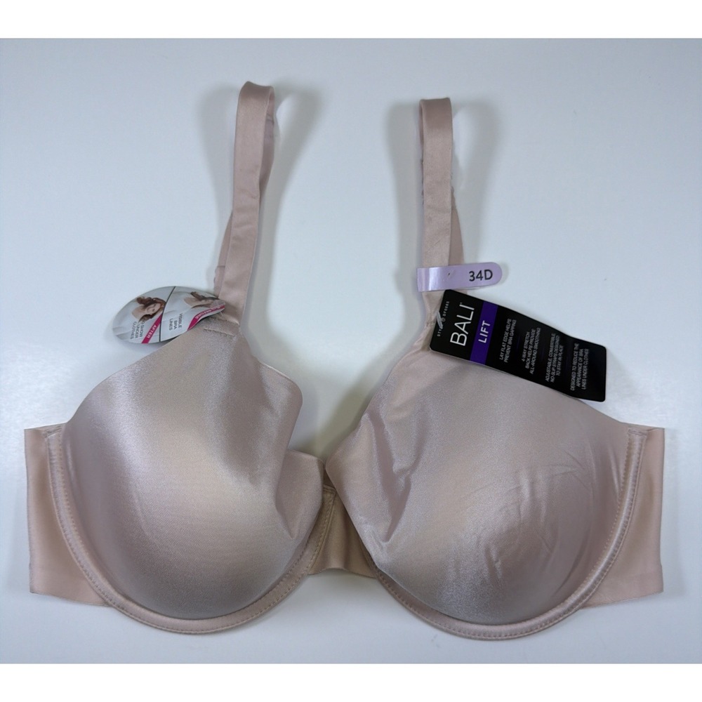 Bali Beauty Lift Bra Underwired DF0085 Convertible Straps 34D Sandshell Pink